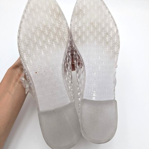 Sam Edelman Michaela Mary Jane Flat Adjustable Women's Clear Size US7 EU38 - Picture 8 of 12